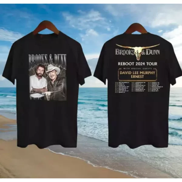 Brooks Dunn And Tour Reboot 2024 T-Shirt Concert Gift Hot Fan North-image