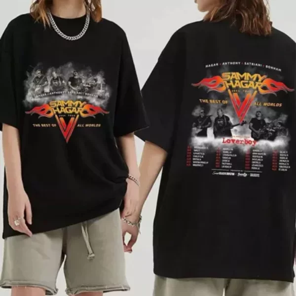 Sammy Hagar Tour 2024 With Loverboy T-Shirt-image