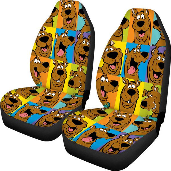 Cartoon Scooby Doo Face Car Seat Covers