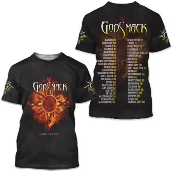 Rare Godsmack 3D T Shirt Gift For Fan S-image