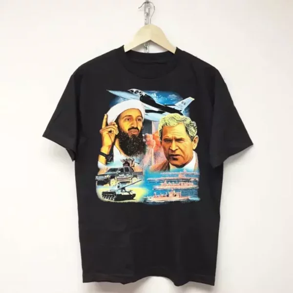 9-11 Vintage T-Shirt Rap Tee Osama Bin Lade Shirt-image