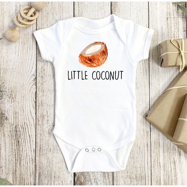 Coconut Onesie, Coconut Baby Gift, Tropical Onesie, Fruit Baby Gift-image