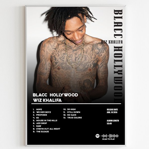 Wiz Khalifa - Blacc Hollywood | Minimalist Album Poster-image