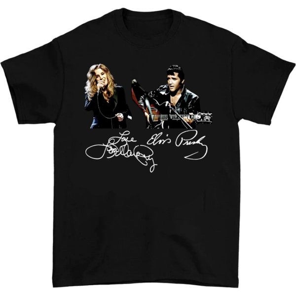 Elvis Presley Lisa Marie Presley Signature Memory T-Shirt-image