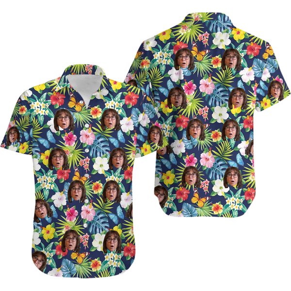 Tropical Flower Hawaiian Shirt-image