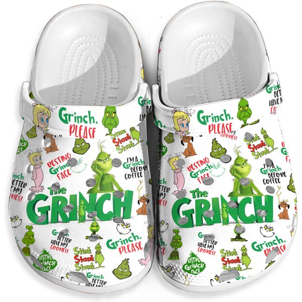 Custom Name Funny Character Christmas Clogs Shoes-image