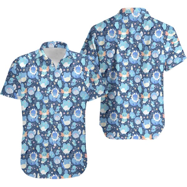 Vaporeon Wooper Hawaiian Shirt, Birthday Holiday Japanese Anime-image