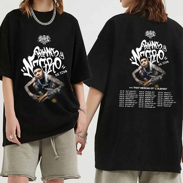 Santa Fe Klan - Blanco Y Negro Us Tour 2024 Shirt-image