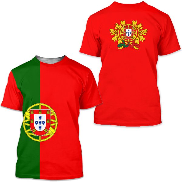Portugal Flag Shirt, Patriotic 3D T-Shirt-image