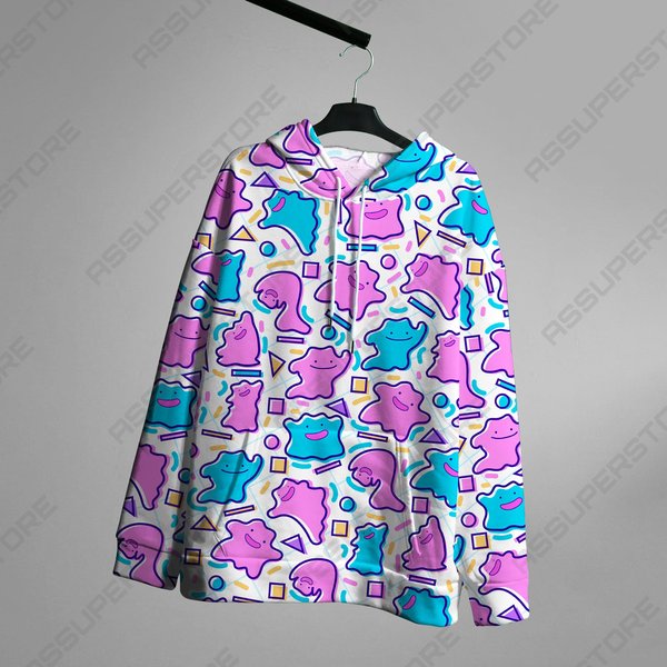 Ditto Hoodie Shirt Japanese Anime Inspired Apparel Ditto Shirt Gift