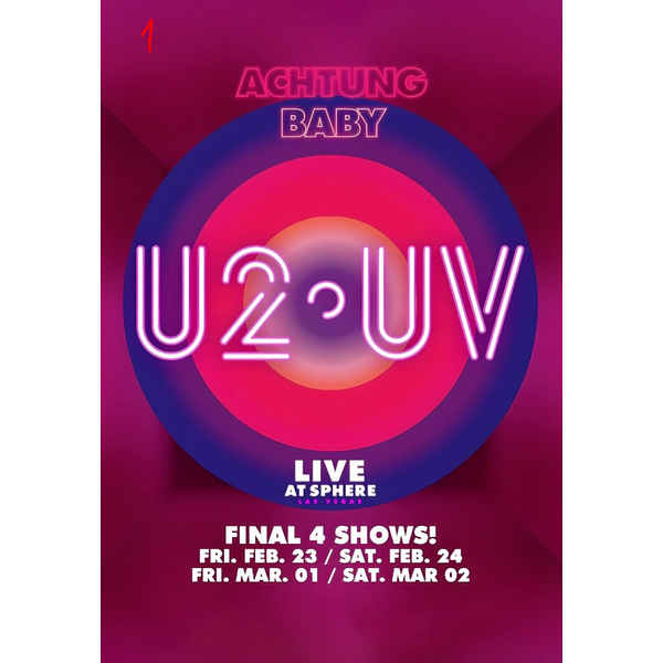 U2 Uv Achtung Baby Live At Sphere 2024 Las Vegas Poster-image