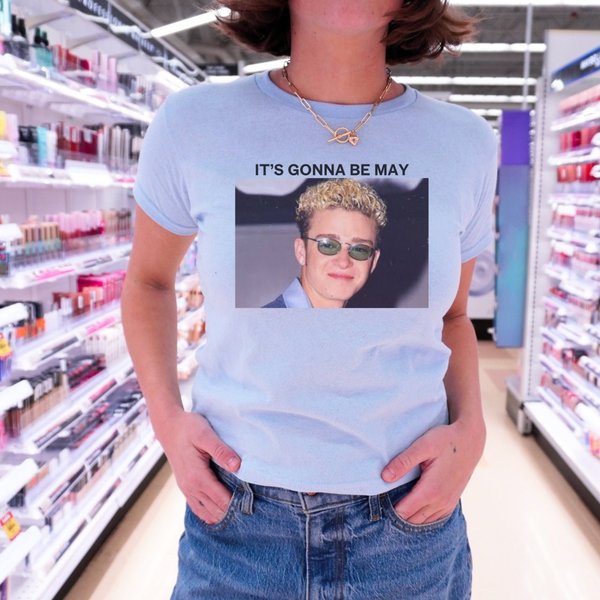 Justin Timberlake It's Gonna Be May Baby Tee-image