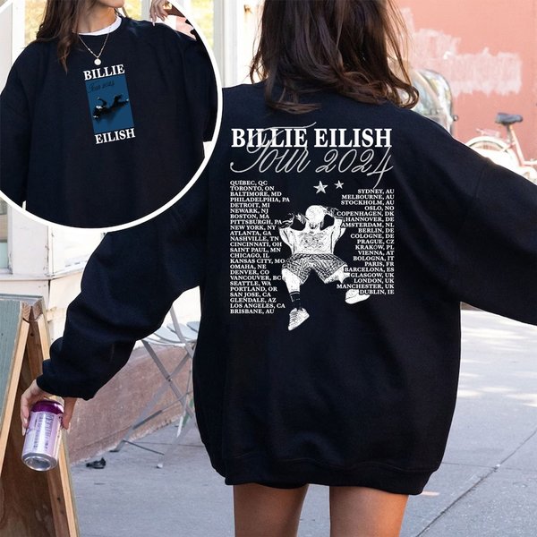 Billie Eilish World Tour 2 Sides Tshirt Hoodie Sweatshirt-image