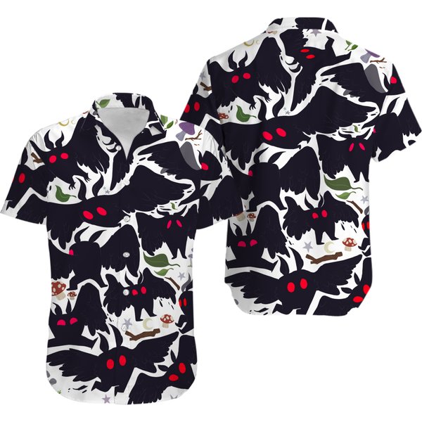 Mothman Hawaiian Shirt, Mothman Monster Cryptid Hawaii Shirt-image