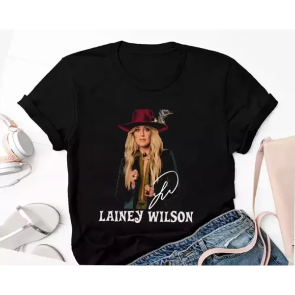 2024 Lainey-Wilson Countrys Cool Again Tour Signature T Shirt Good New Shirt-image