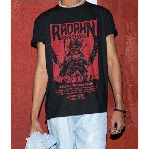 Unisex Elden Shirt Radahn Graphic Tee, Festival Shirt, Demon Tee, Soulsborne T-Shirt-image