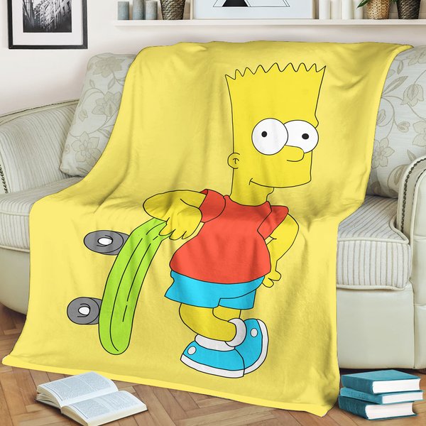 Bart Simpson Throw Blanket Gifts-image