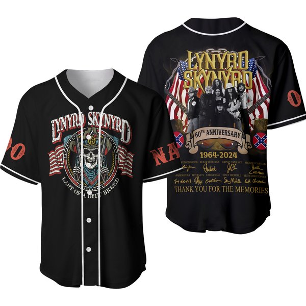 Personalized Lynyrd Skynyrd 60Th Anniversary Baseball Jersey-image