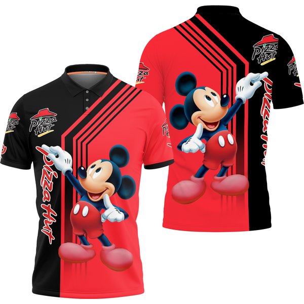Pizza Hut Polo Shirt, Pizza Hut Fast Food Shirt-image