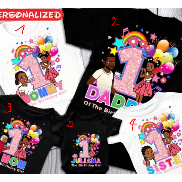 Custom Gracie's Corner Birthday Girl Shirt | Personalized Design-image