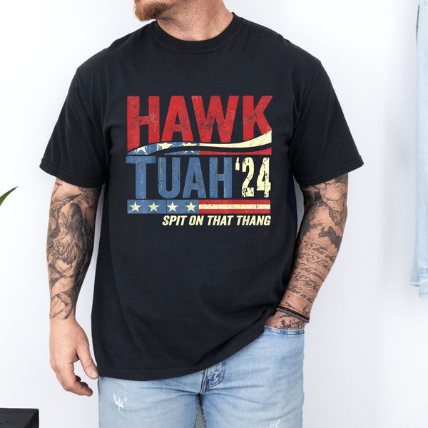 Hawk Tuah Spit On That Thang Tee, Hawk Tuah Girl Funny Viral Shirt-image