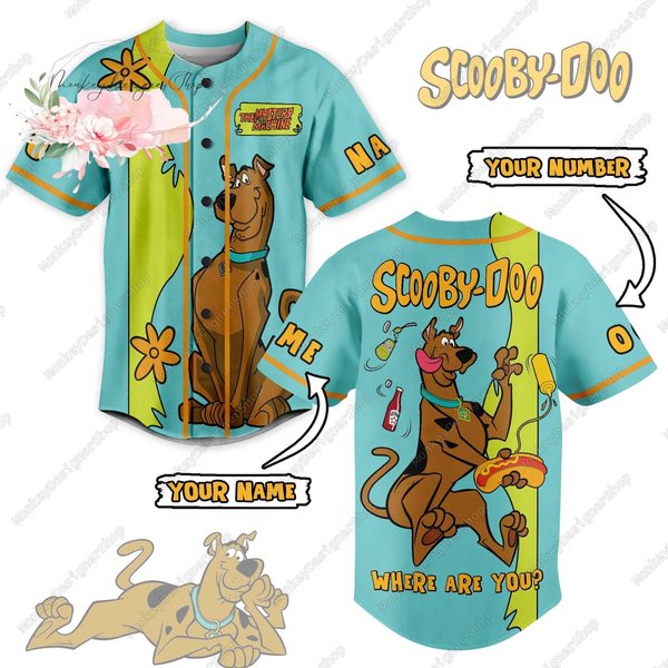 Scooby Doo Baseball Jersey, Scooby Doo Movie Baseball Shirt-image