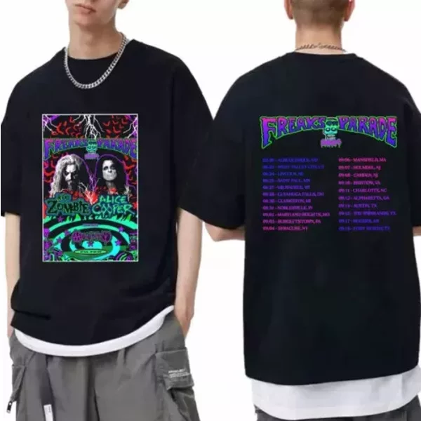 New Rob Zombie And Alice Cooper’S 2024 Tour Shirt-image