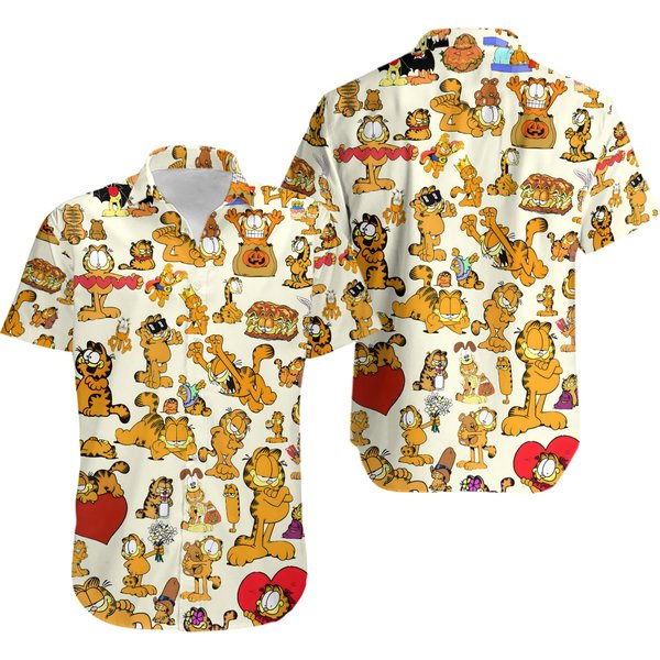 Garfield Collage Hawaiian Shirt-image