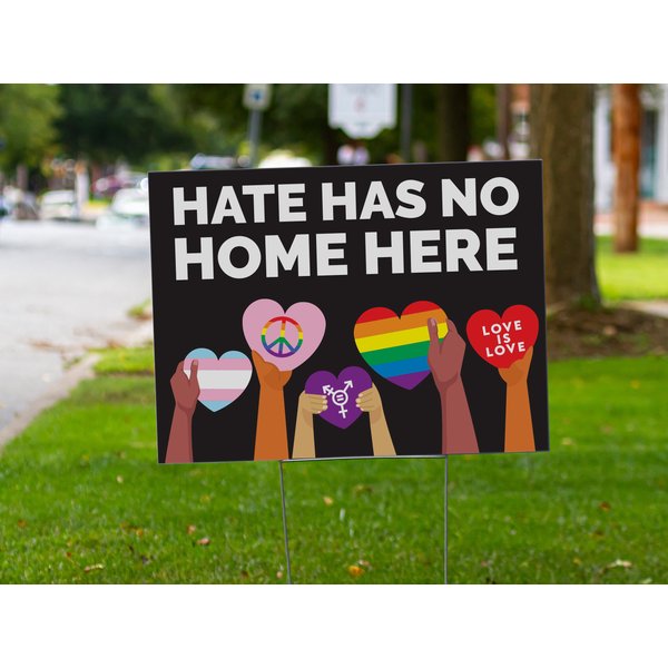 Hate Has No Home Here Yard Sign | Double Sided-image