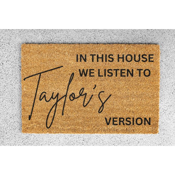 Taylor's Version Doormat, In This House We Listen To Taylor's Version-image