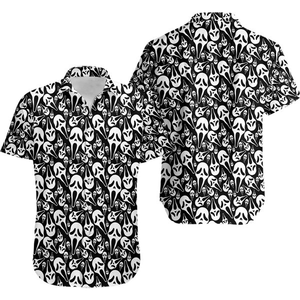 Ghostface Scream Hawaiian Shirt, Scream Ghostface Hawaiian-image