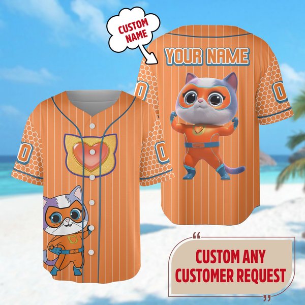 Custom Buddy Superkitties Baseball Jersey, Superkitties Jersey Team-image