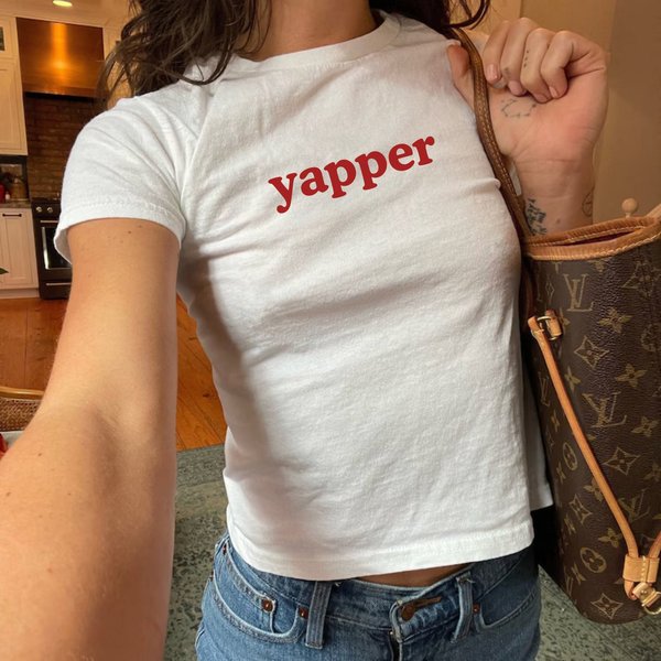 Yapper 90s Baby Tee - Ironic Style