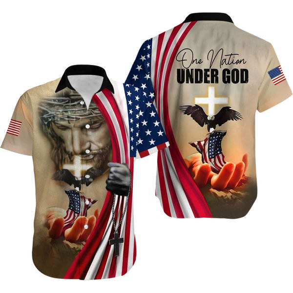 One Nation Under God American Eagle Shirt-image