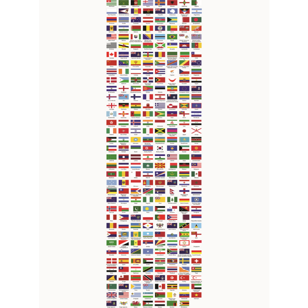 World Flags With Country Names Premium Matte Vertical Poster-image