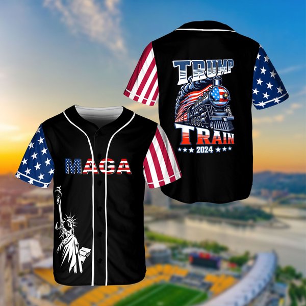 4Th Of July Baseball Jersey, Donald Trump Patriotic Jersey, President Donald Trump Cool Patriotic Jersey-image