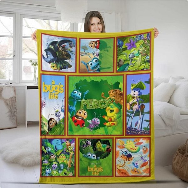 Personalized A Bug's Life Blanket With Name, Bug Blanket-image