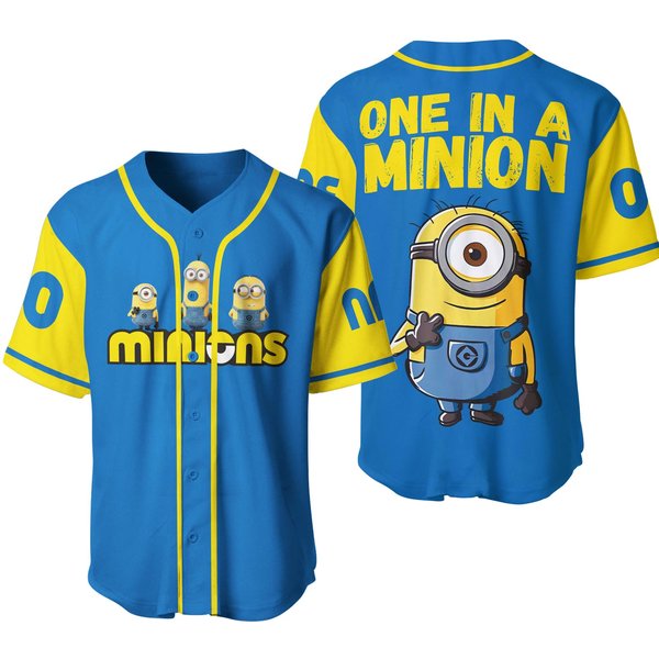 Personalized Minions One In A Minion Baseball Jersey-image