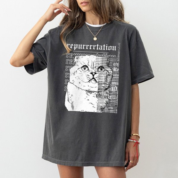 Vintage Reputation Cat Shirt, Reputation Karma T-Shirt-image