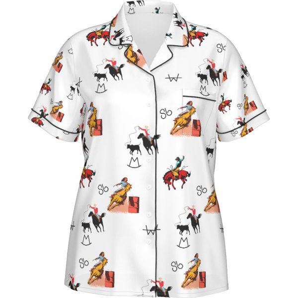 Vintage Cowboy Pajama Set, Western Cowboy Pajamas-image