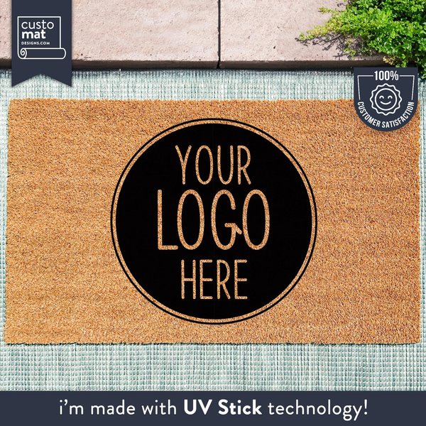 Your Logo Here Personalized Doormat - Your Custom Design Door Mat-image