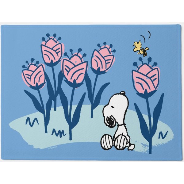 Snoopy & Woodstock Flower Garden Doormat