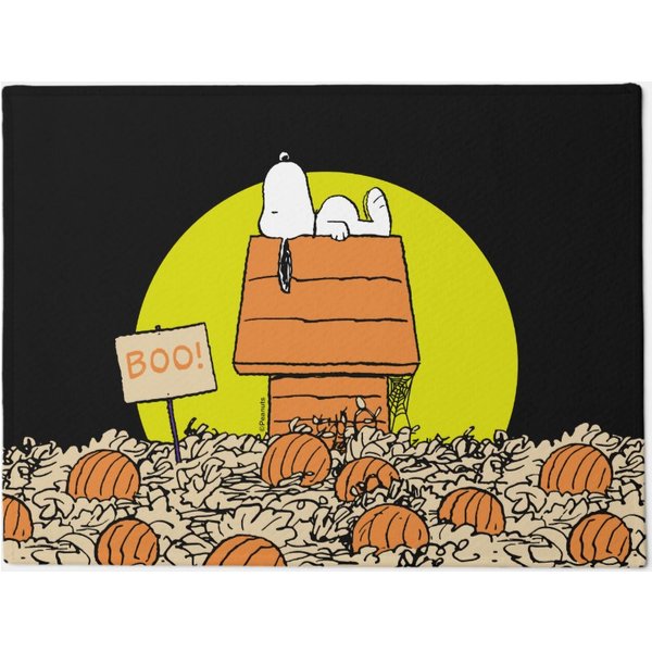 Snoopy Napping In The Pumpkin Patch Doormat-image