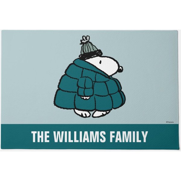 Customize Snoopy Winter Puffer Jacket Doormat-image