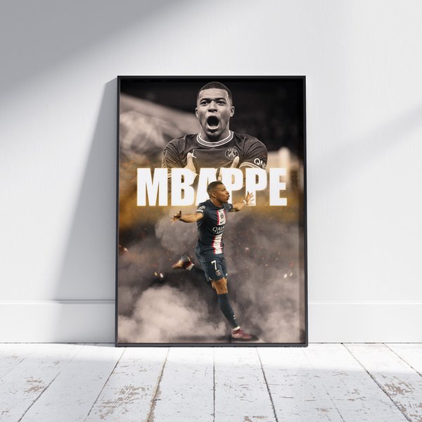 Kylian Mbappe Psg Poster, Football Poster, Football Print, Mbappe Poster-image