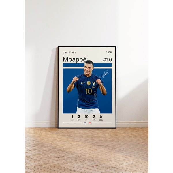 Kylian Mbappe Poster, Team France Poster, Football Print, Football Poster-image