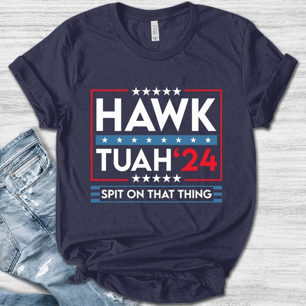 Hawk Tuah Graphic Tee: Spit On That Thang-image