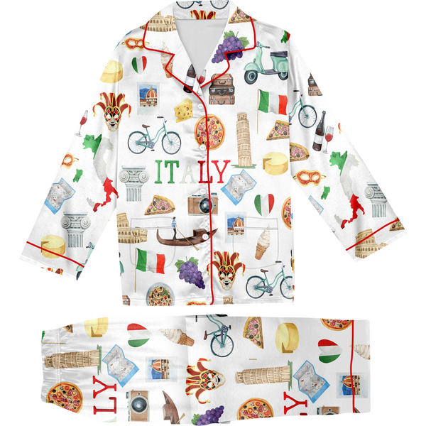 Italy Roma Travel Pajama Set, Italy Pajama Pants-image