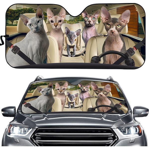 Sphinx Cat Sunshade Cat Car Windshield Sun Shade