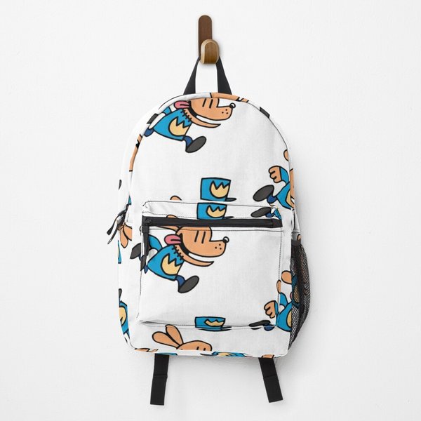 Vintage Officer Dog Man Running Backpack-image